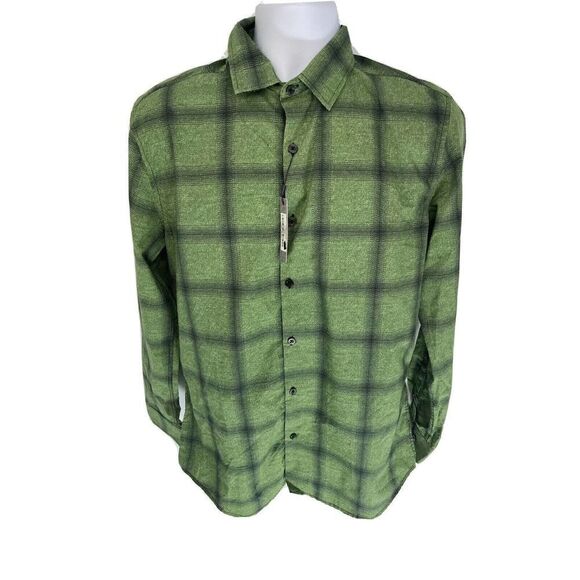 Lords of Harlech Mens Size Medium Green Button Down Dress Shirt - Picture 1 of 11